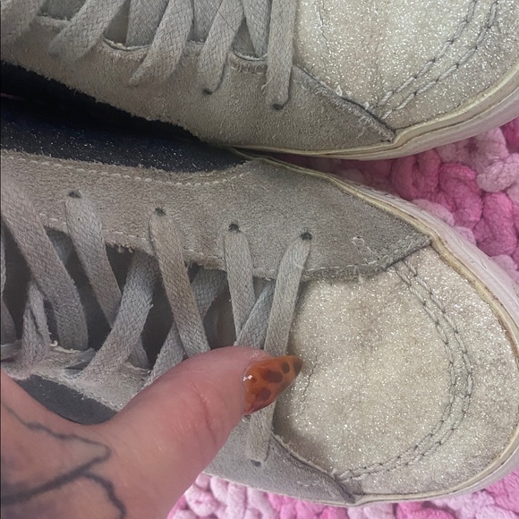 Golden Goose High-Top Sneakers in Black and Beige - Picture 6 of 7